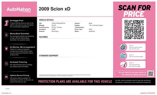 scion xd 2009 JTKKU10409J049723 image scion xd 2009 JTKKU10409J049723 image