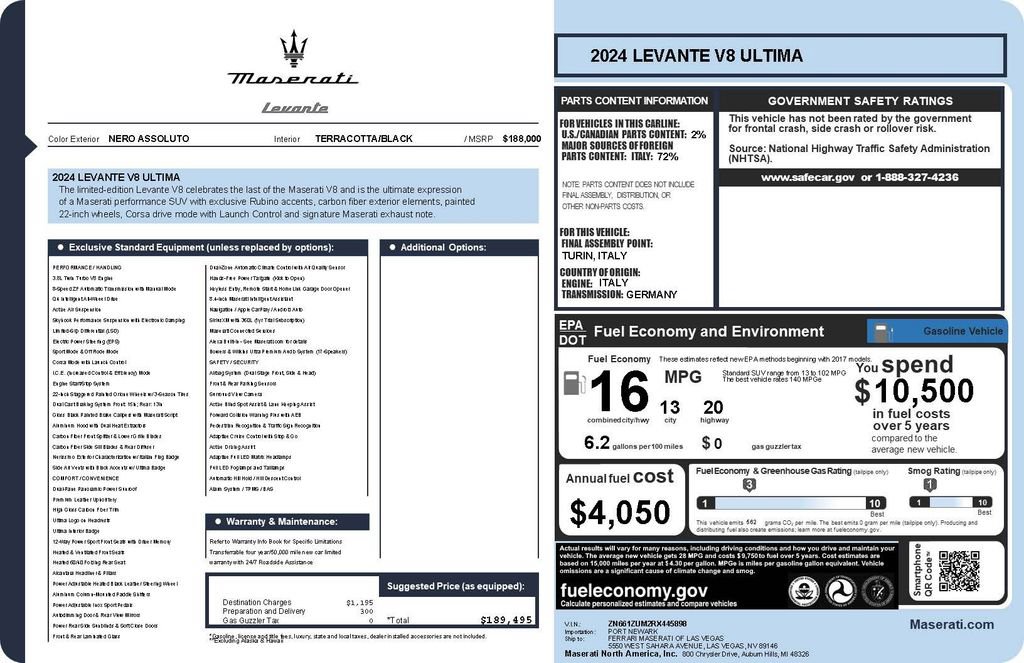 maserati levante 2024 ZN661ZUM2RX445898 image maserati levante 2024 ZN661ZUM2RX445898 image