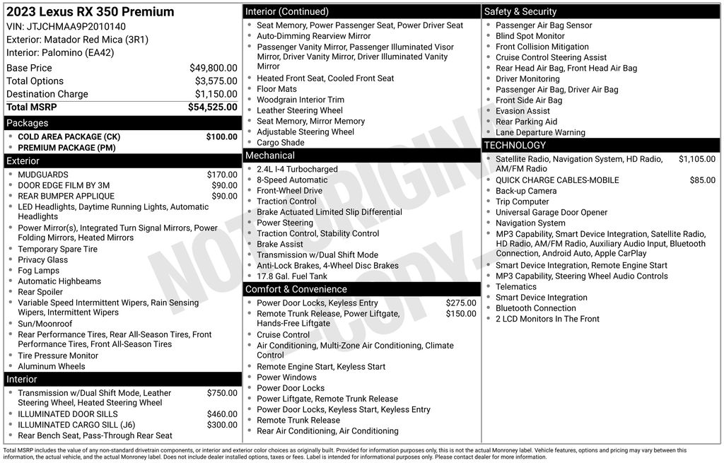 lexus rx 2023 JTJCHMAA9P2010140 image lexus rx 2023 JTJCHMAA9P2010140 image