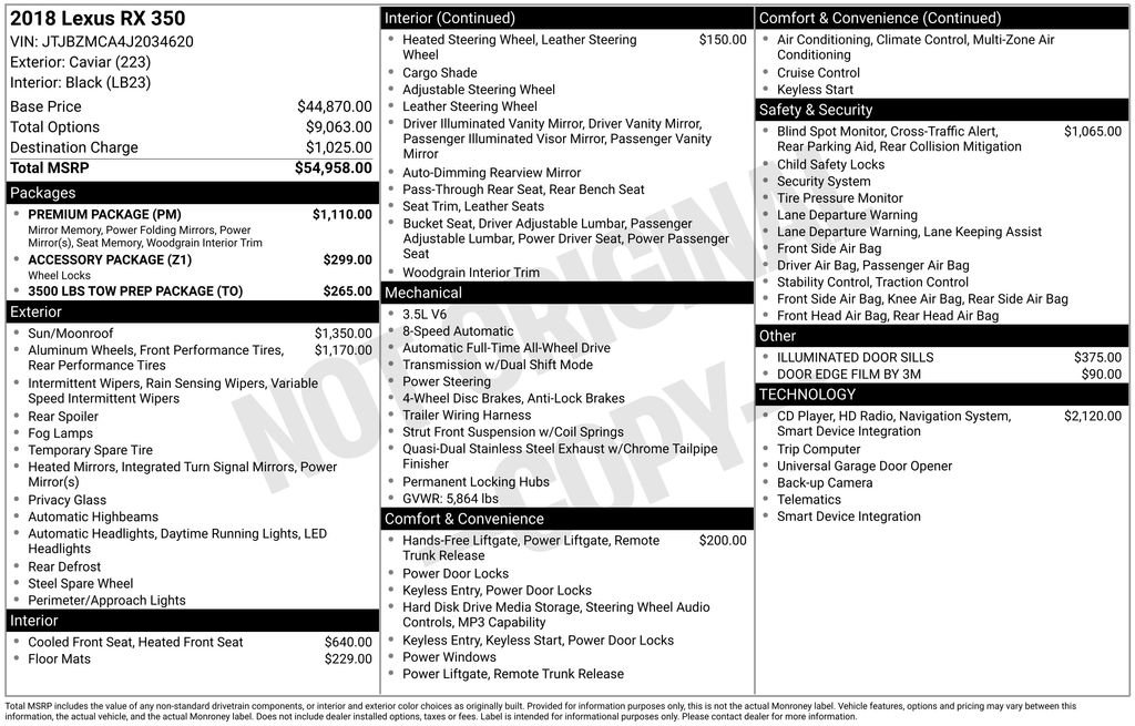 lexus rx 2018 JTJBZMCA4J2034620 image lexus rx 2018 JTJBZMCA4J2034620 image