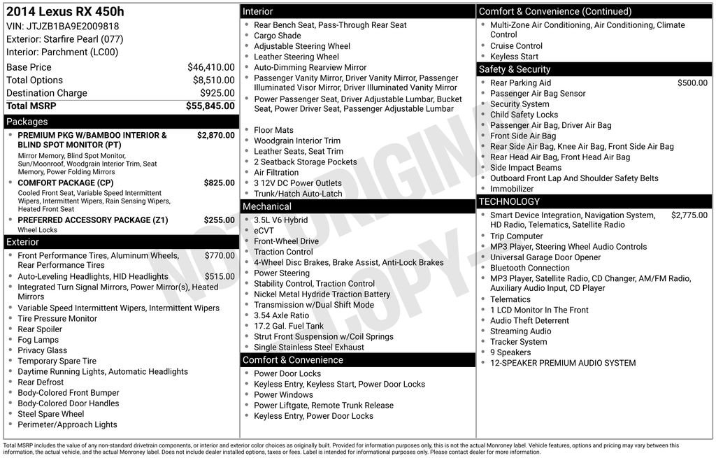 lexus rx 2014 JTJZB1BA9E2009818 image lexus rx 2014 JTJZB1BA9E2009818 image