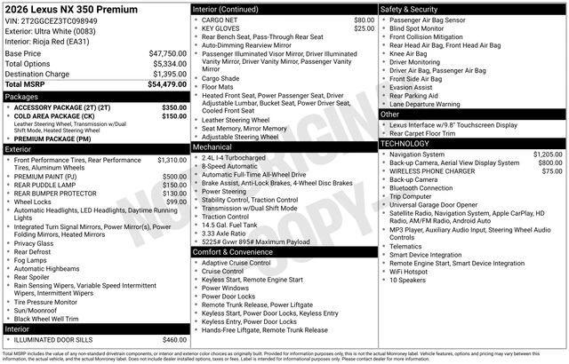 lexus nx 2026 2T2GGCEZ3TC098949 image lexus nx 2026 2T2GGCEZ3TC098949 image