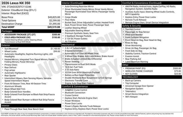 lexus nx 2026 2T2AGCEZ0TC112246 image lexus nx 2026 2T2AGCEZ0TC112246 image