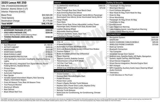 lexus nx 2025 2T2ADCEZXSC006281 image lexus nx 2025 2T2ADCEZXSC006281 image