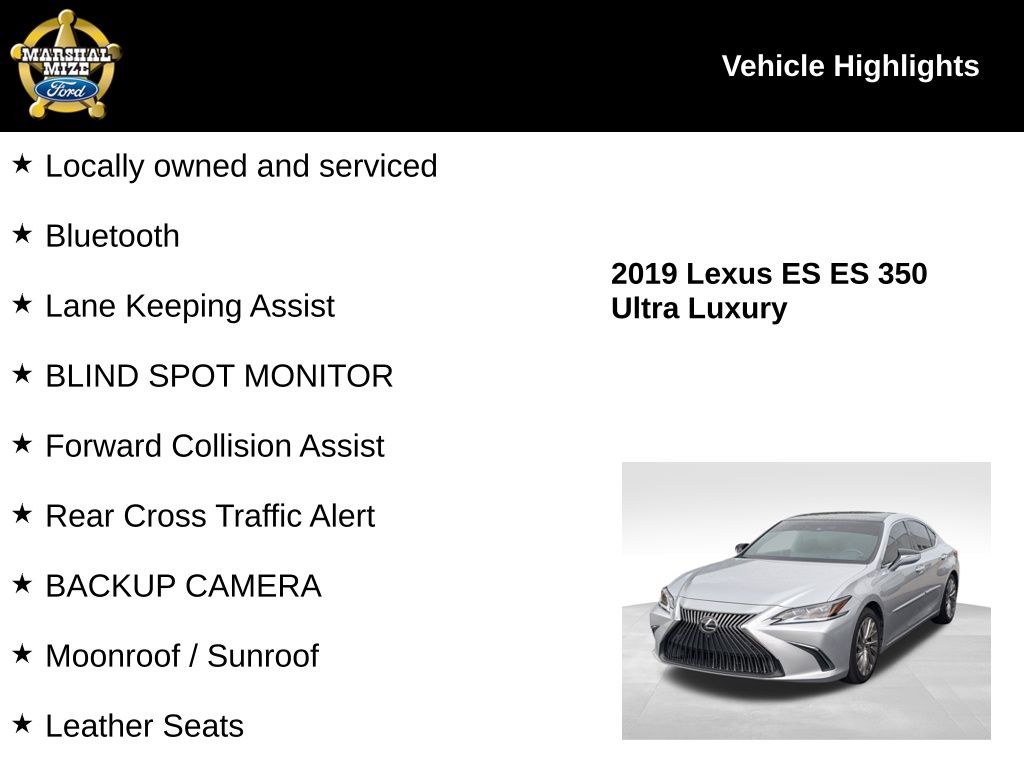 lexus es 2019 58ABZ1B12KU026321 image lexus es 2019 58ABZ1B12KU026321 image