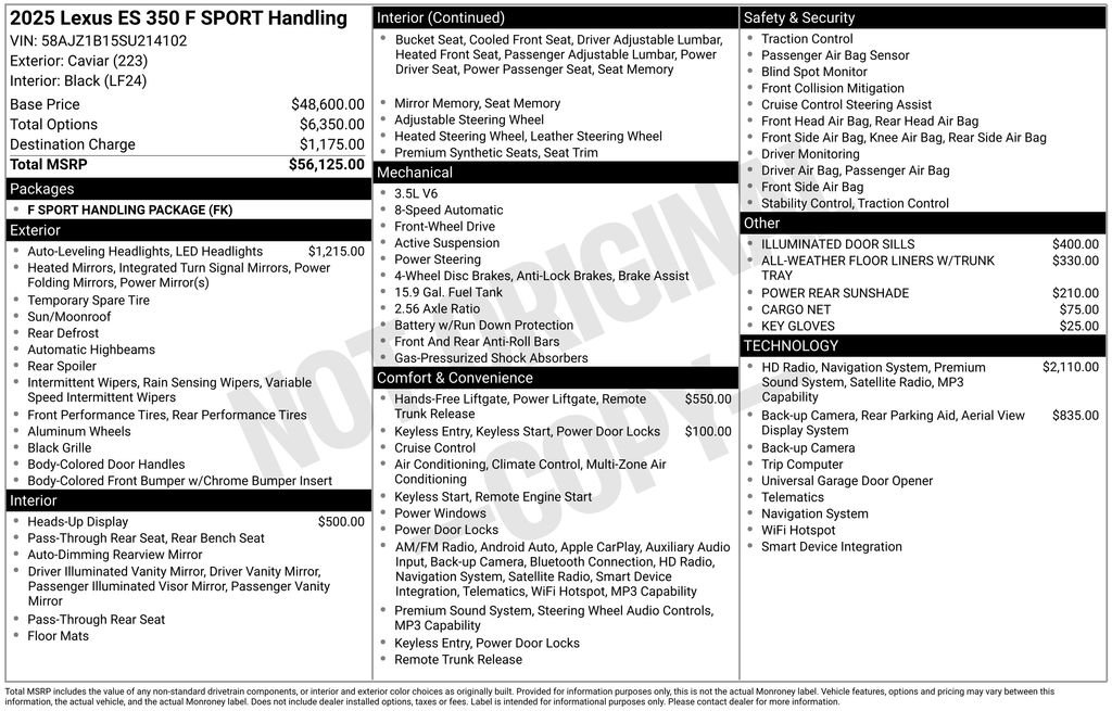 lexus es 2025 58AJZ1B15SU214102 image lexus es 2025 58AJZ1B15SU214102 image