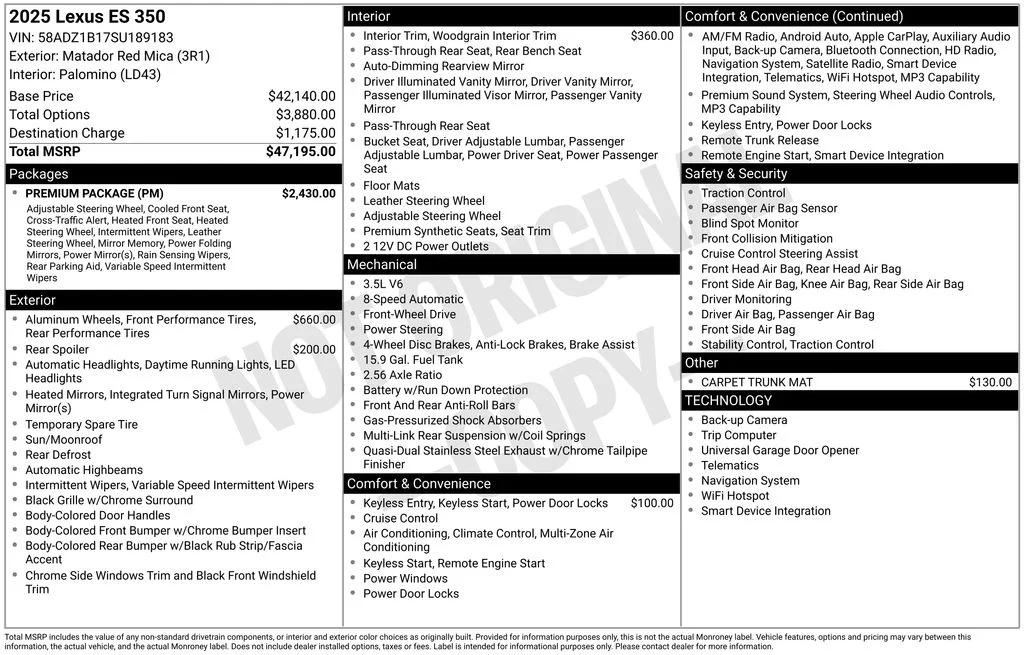 lexus es 2025 58ADZ1B17SU189183 image lexus es 2025 58ADZ1B17SU189183 image