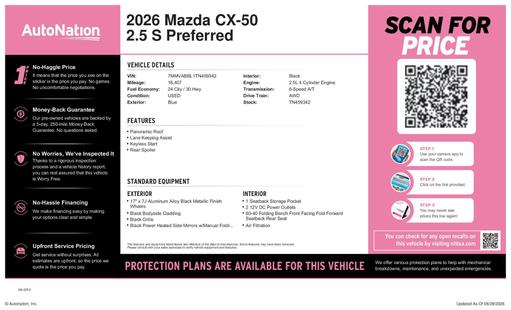 mazda cx-50 2026 7MMVABBL1TN459342 image mazda cx-50 2026 7MMVABBL1TN459342 image
