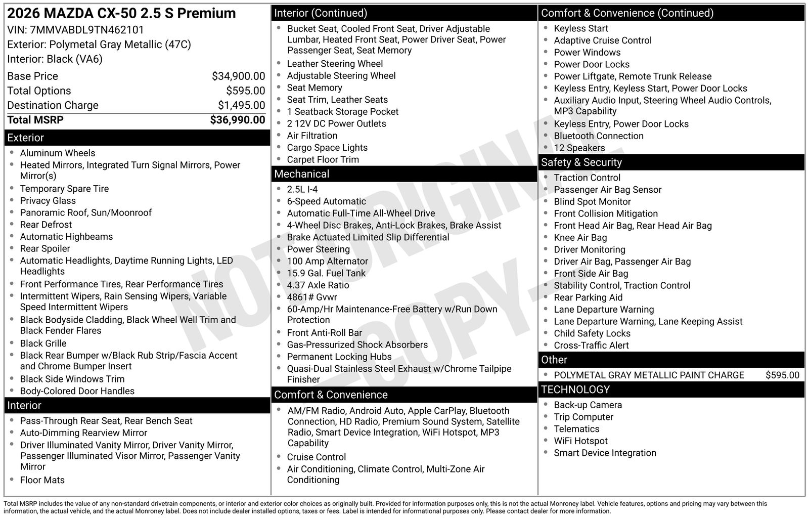 mazda cx-50 2026 7MMVABDL9TN462101 image mazda cx-50 2026 7MMVABDL9TN462101 image