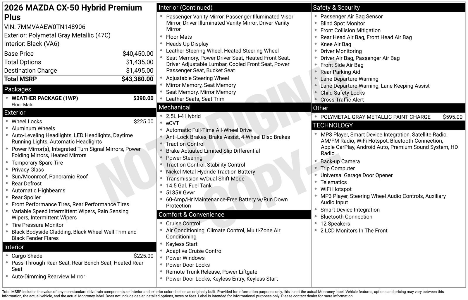 mazda cx-50 2026 7MMVAAEW0TN148906 image mazda cx-50 2026 7MMVAAEW0TN148906 image