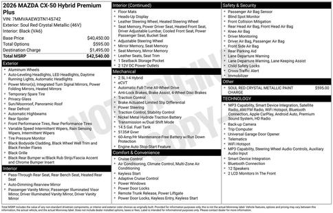 mazda cx-50 2026 7MMVAAEW3TN145742 image mazda cx-50 2026 7MMVAAEW3TN145742 image
