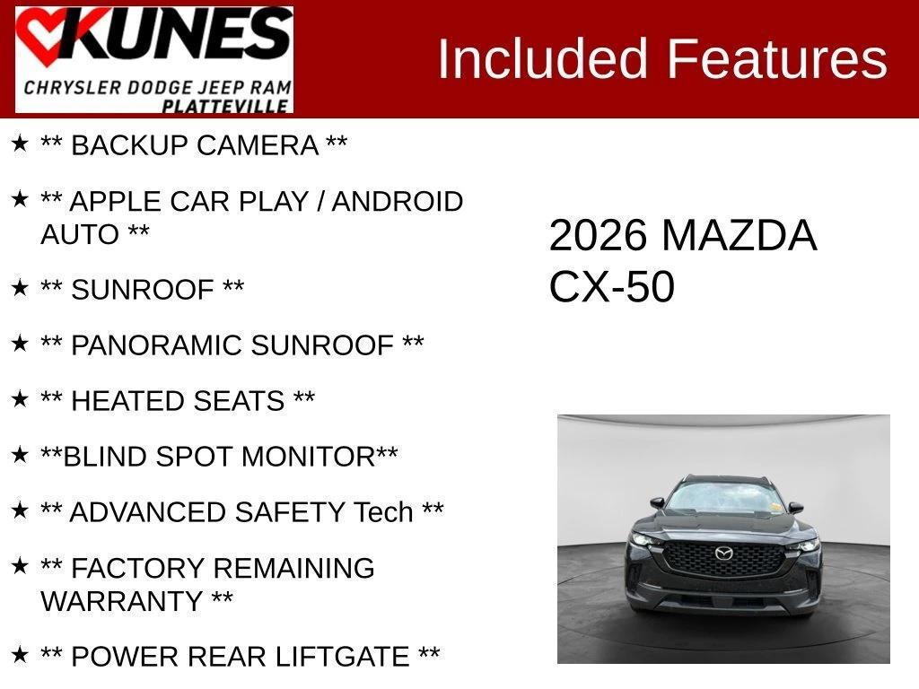 mazda cx-50 2026 7MMVABBLXTN456908 image mazda cx-50 2026 7MMVABBLXTN456908 image