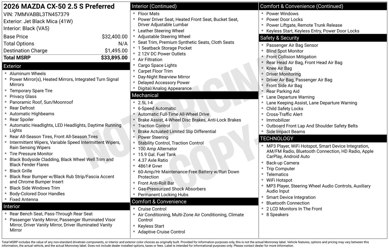 mazda cx-50 2026 7MMVABBL3TN457379 image mazda cx-50 2026 7MMVABBL3TN457379 image