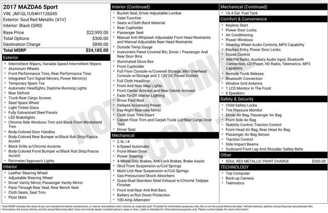 mazda mazda6 2017 JM1GL1U54H1126045 image mazda mazda6 2017 JM1GL1U54H1126045 image