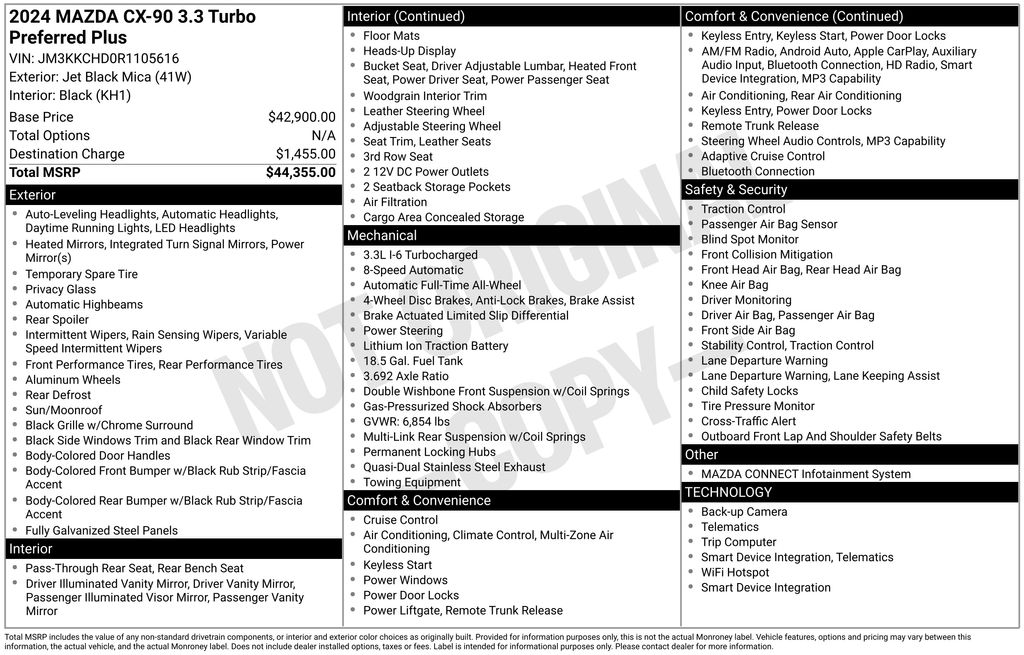 mazda cx-90 2024 JM3KKCHD0R1105616 image mazda cx-90 2024 JM3KKCHD0R1105616 image