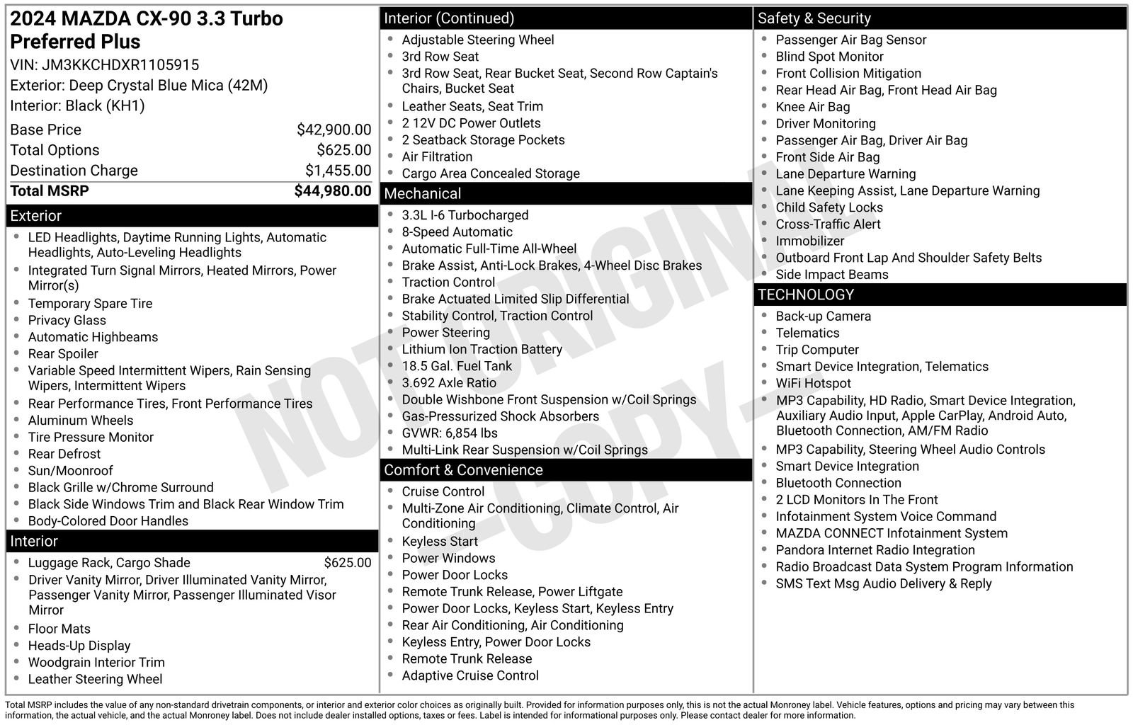 mazda cx-90 2024 JM3KKCHDXR1105915 image mazda cx-90 2024 JM3KKCHDXR1105915 image