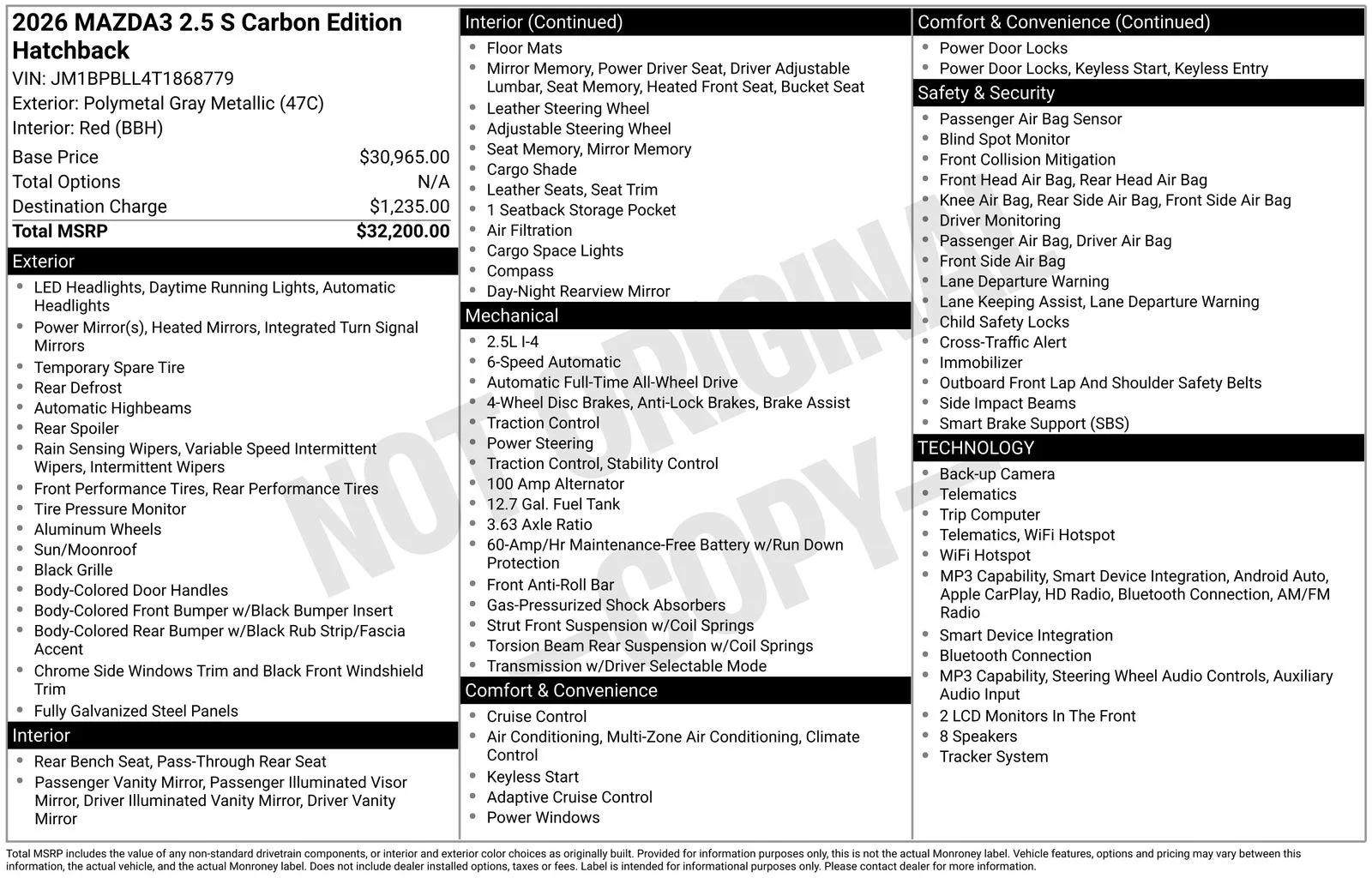 mazda mazda3 2026 JM1BPBLL4T1868779 image mazda mazda3 2026 JM1BPBLL4T1868779 image