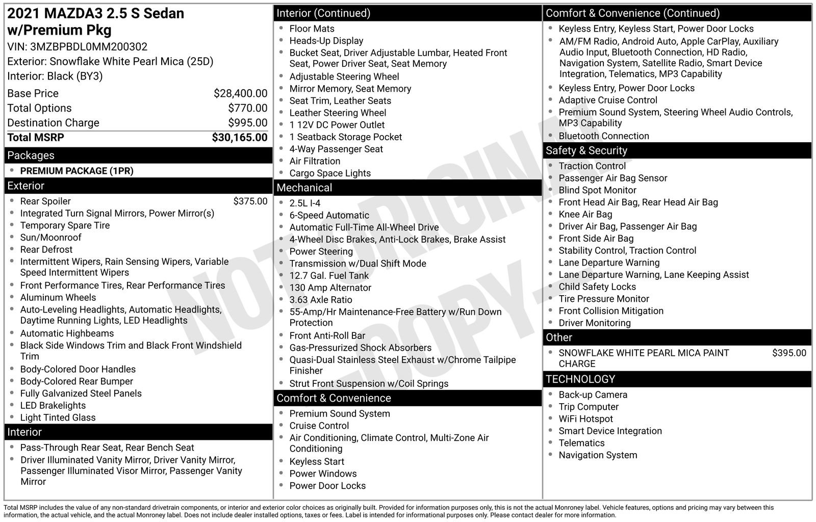 mazda mazda3 2021 3MZBPBDL0MM200302 image mazda mazda3 2021 3MZBPBDL0MM200302 image
