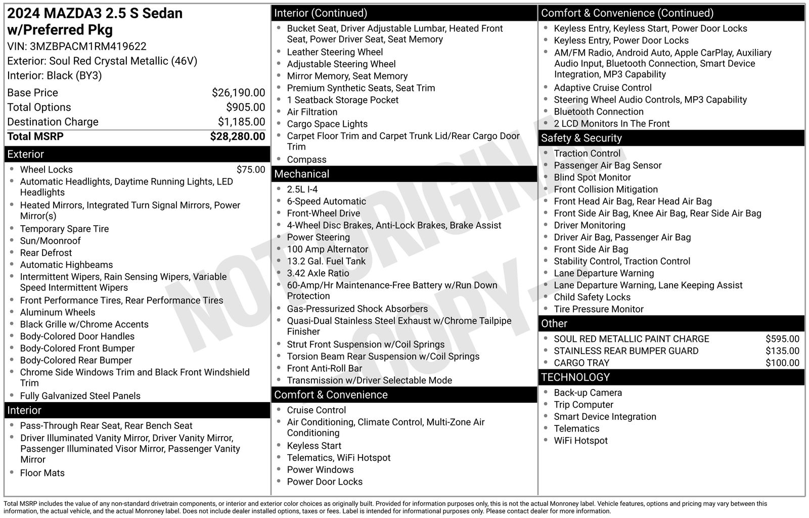 mazda mazda3 2024 3MZBPACM1RM419622 image mazda mazda3 2024 3MZBPACM1RM419622 image