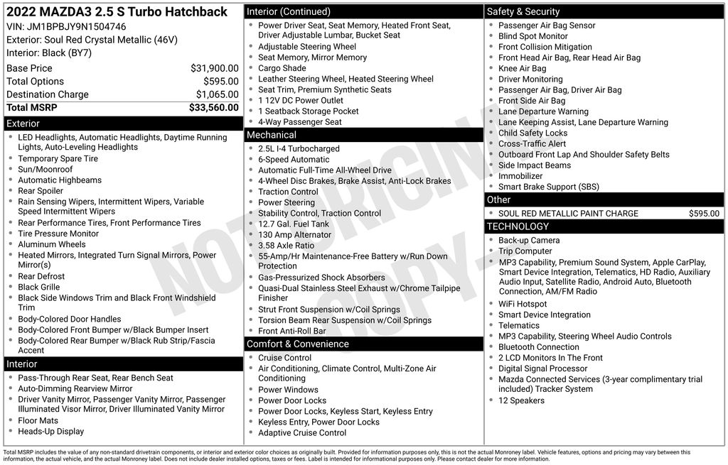 mazda mazda3 2022 JM1BPBJY9N1504746 image mazda mazda3 2022 JM1BPBJY9N1504746 image