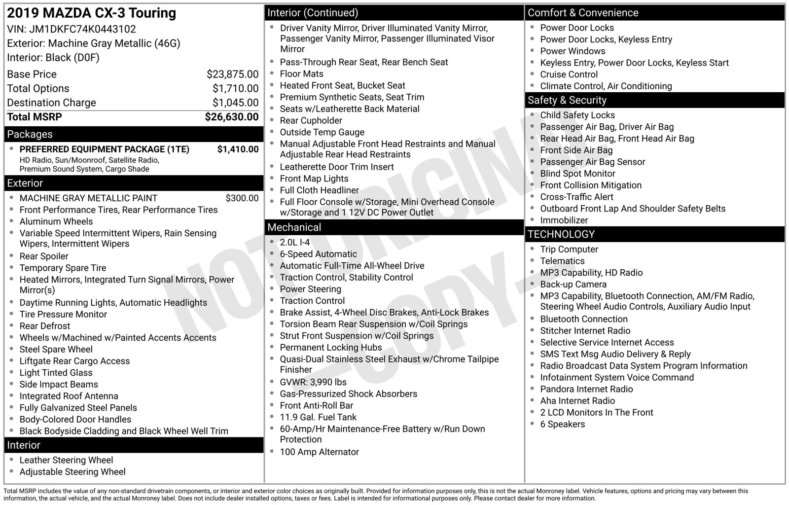 mazda cx-3 2019 JM1DKFC74K0443102 image mazda cx-3 2019 JM1DKFC74K0443102 image