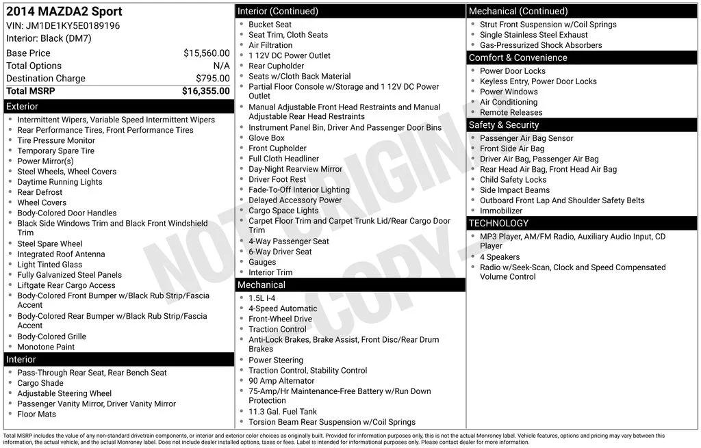 mazda mazda2 2014 JM1DE1KY5E0189196 image mazda mazda2 2014 JM1DE1KY5E0189196 image
