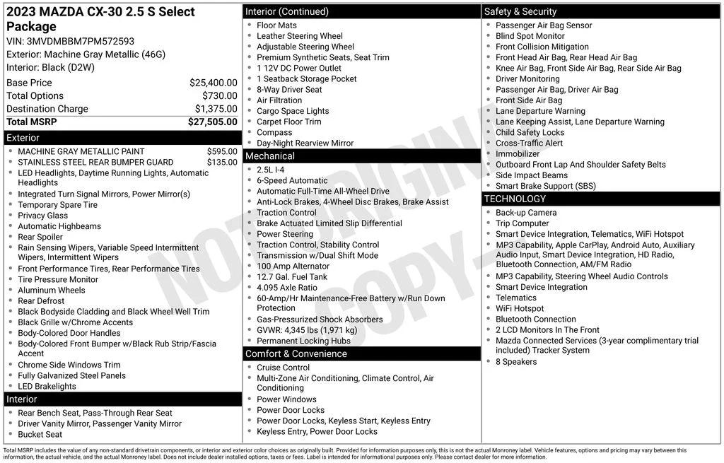 mazda cx-30 2023 3MVDMBBM7PM572593 image mazda cx-30 2023 3MVDMBBM7PM572593 image