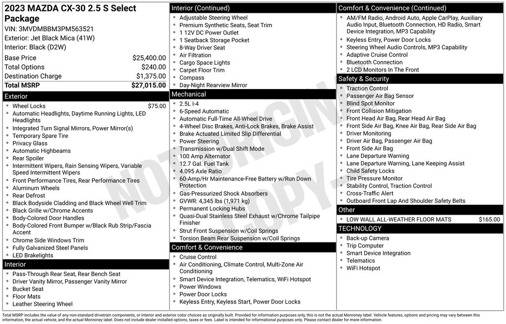 mazda cx-30 2023 3MVDMBBM3PM563521 image mazda cx-30 2023 3MVDMBBM3PM563521 image