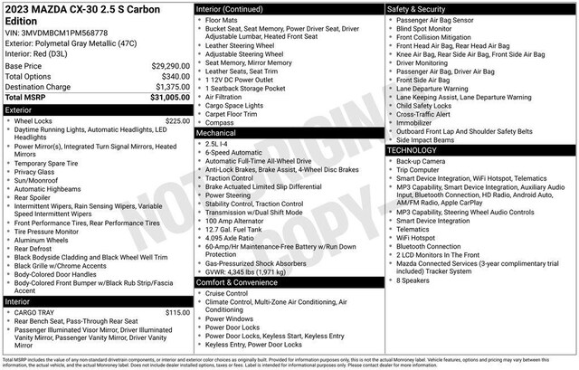 mazda cx-30 2023 3MVDMBCM1PM568778 image mazda cx-30 2023 3MVDMBCM1PM568778 image