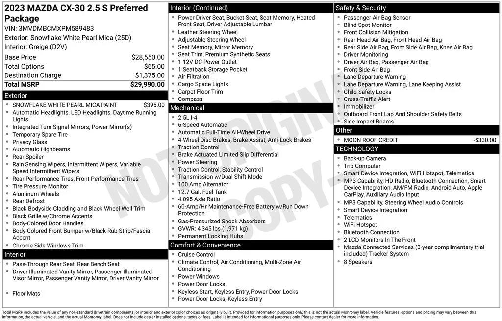 mazda cx-30 2023 3MVDMBCMXPM589483 image mazda cx-30 2023 3MVDMBCMXPM589483 image
