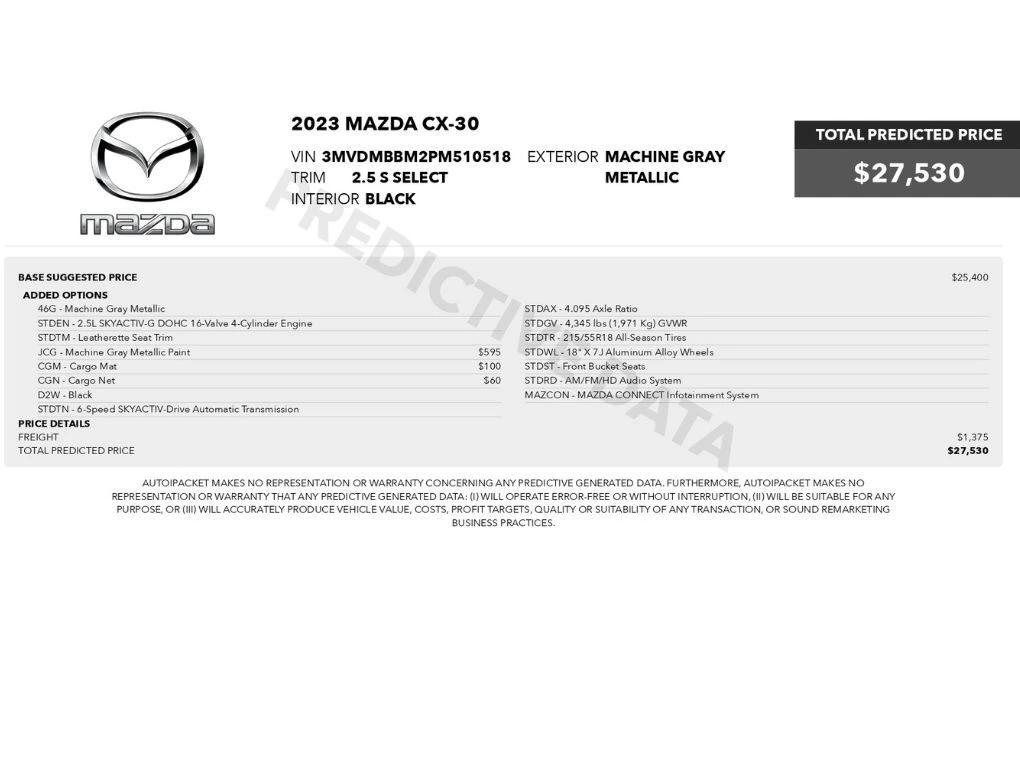 mazda cx-30 2023 3MVDMBBM2PM510518 image mazda cx-30 2023 3MVDMBBM2PM510518 image