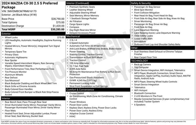 mazda cx-30 2024 3MVDMBCM7RM616173 image mazda cx-30 2024 3MVDMBCM7RM616173 image