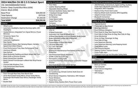 mazda cx-30 2024 3MVDMBBM6RM720333 image mazda cx-30 2024 3MVDMBBM6RM720333 image