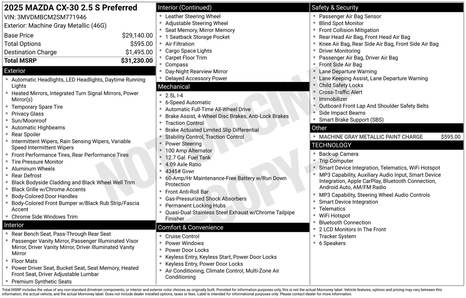 mazda cx-30 2025 3MVDMBCM2SM771946 image mazda cx-30 2025 3MVDMBCM2SM771946 image