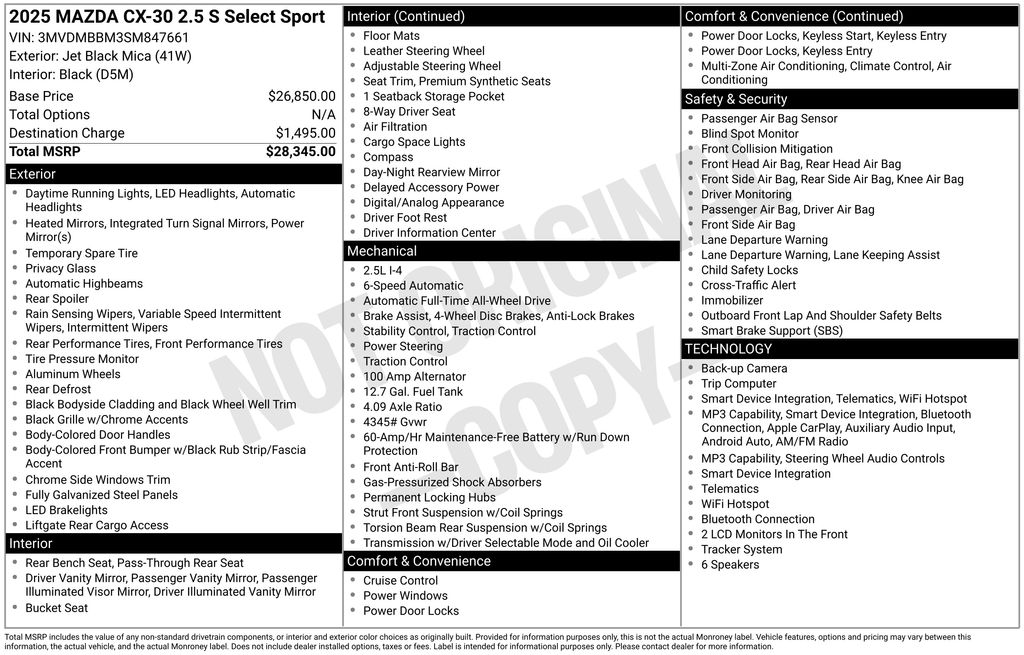 mazda cx-30 2025 3MVDMBBM3SM847661 image mazda cx-30 2025 3MVDMBBM3SM847661 image
