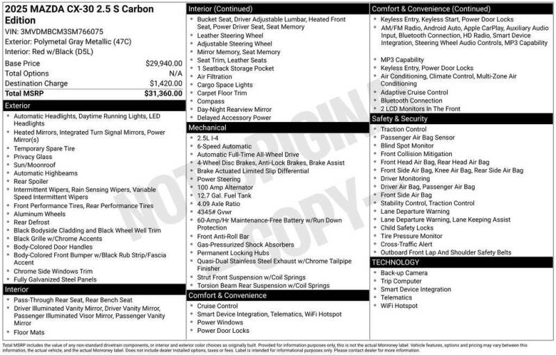 mazda cx-30 2025 3MVDMBCM3SM766075 image mazda cx-30 2025 3MVDMBCM3SM766075 image