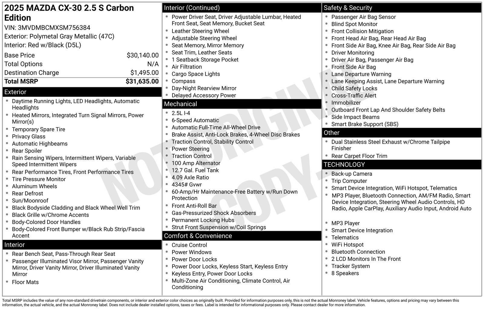 mazda cx-30 2025 3MVDMBCMXSM756384 image mazda cx-30 2025 3MVDMBCMXSM756384 image