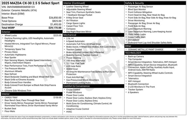mazda cx-30 2025 3MVDMBBM8SM858123 image mazda cx-30 2025 3MVDMBBM8SM858123 image