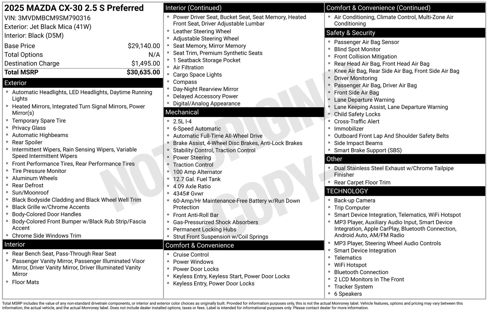 mazda cx-30 2025 3MVDMBCM9SM790316 image mazda cx-30 2025 3MVDMBCM9SM790316 image