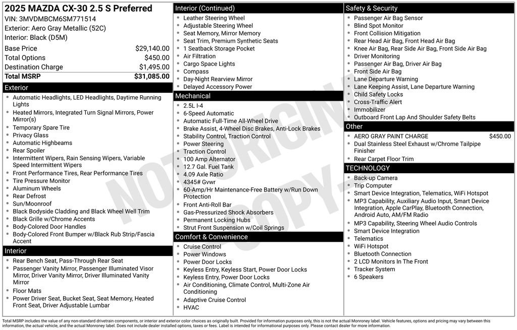 mazda cx-30 2025 3MVDMBCM6SM771514 image mazda cx-30 2025 3MVDMBCM6SM771514 image