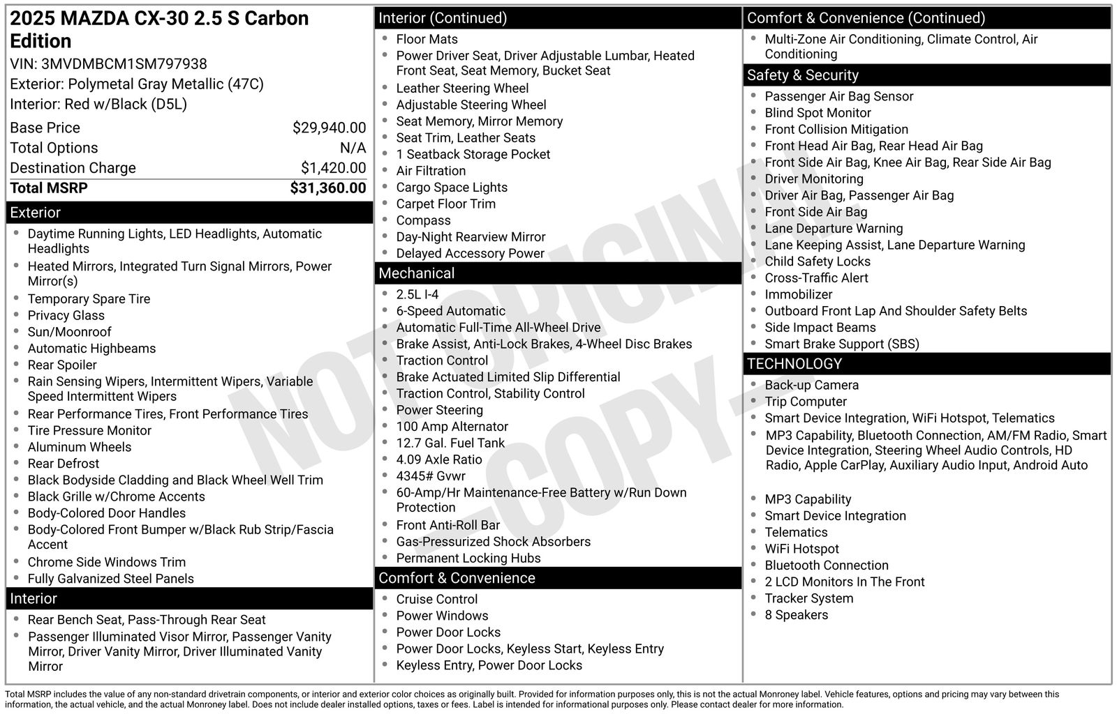 mazda cx-30 2025 3MVDMBCM1SM797938 image mazda cx-30 2025 3MVDMBCM1SM797938 image