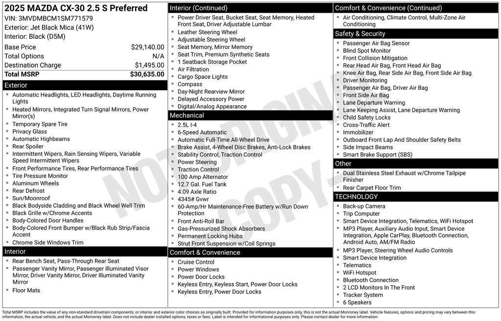 mazda cx-30 2025 3MVDMBCM1SM771579 image mazda cx-30 2025 3MVDMBCM1SM771579 image