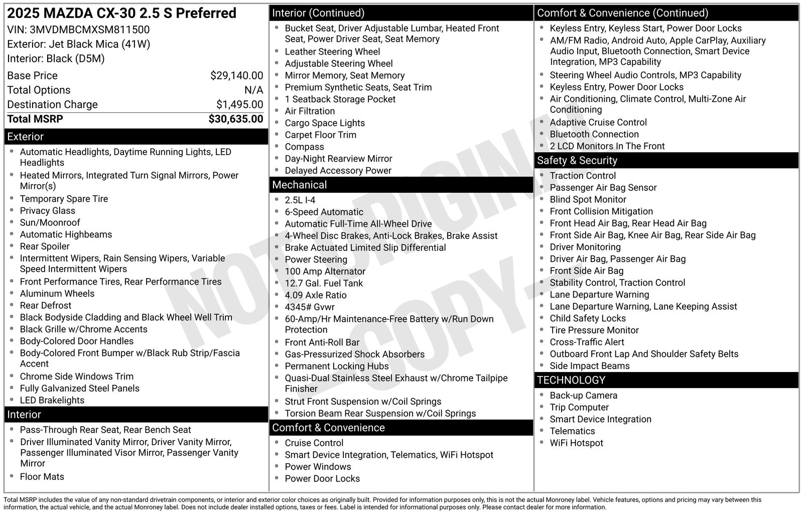 mazda cx-30 2025 3MVDMBCMXSM811500 image mazda cx-30 2025 3MVDMBCMXSM811500 image