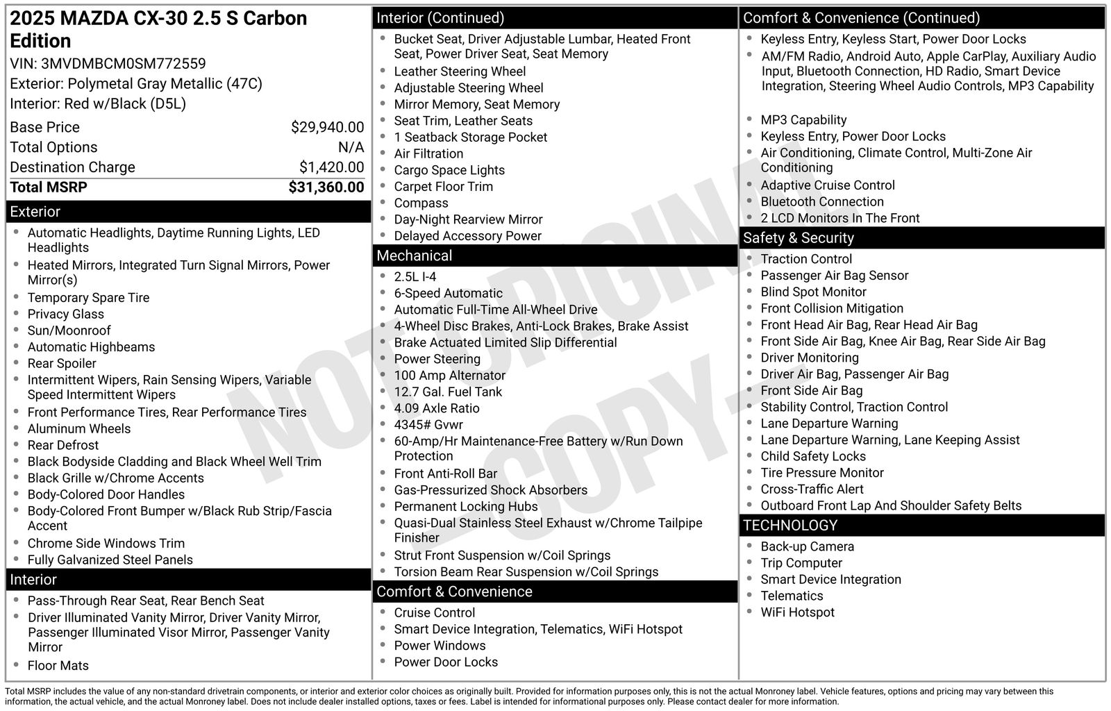mazda cx-30 2025 3MVDMBCM0SM772559 image mazda cx-30 2025 3MVDMBCM0SM772559 image