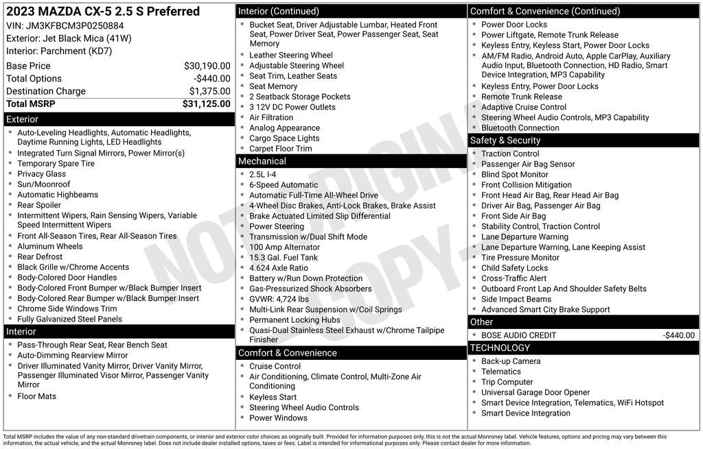 mazda cx-5 2023 JM3KFBCM3P0250884 image mazda cx-5 2023 JM3KFBCM3P0250884 image