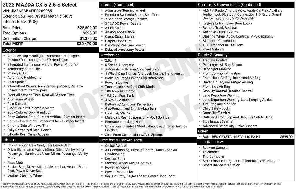 mazda cx-5 2023 JM3KFBBM3P0269985 image mazda cx-5 2023 JM3KFBBM3P0269985 image
