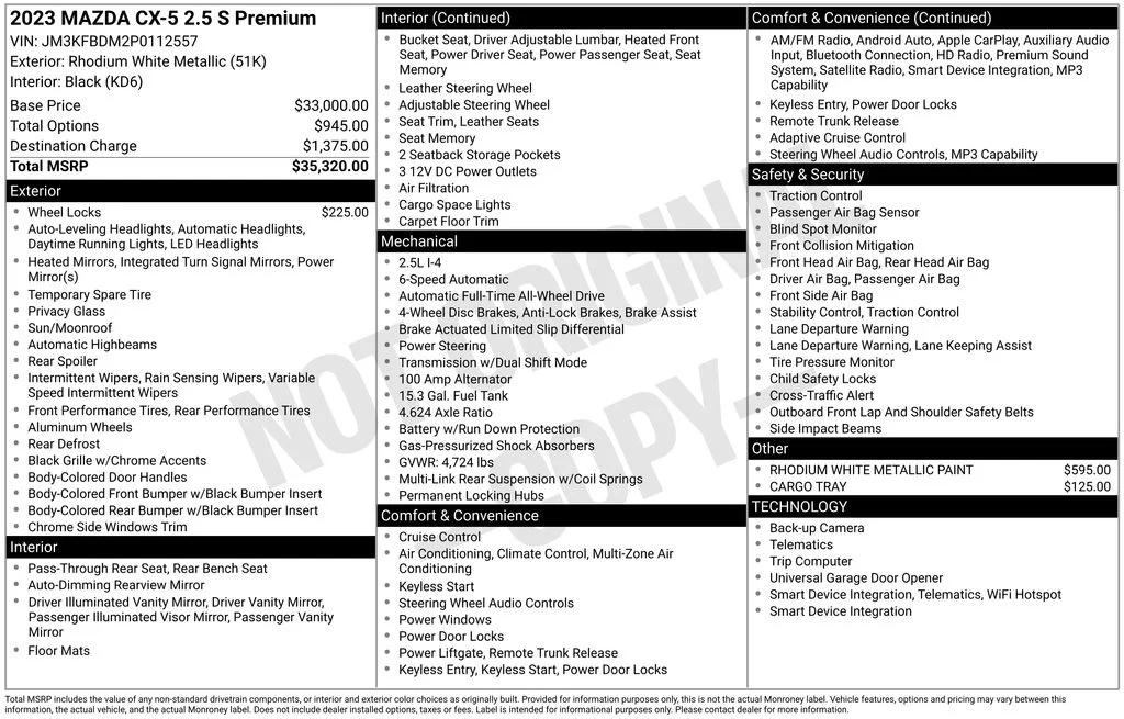 mazda cx-5 2023 JM3KFBDM2P0112557 image mazda cx-5 2023 JM3KFBDM2P0112557 image