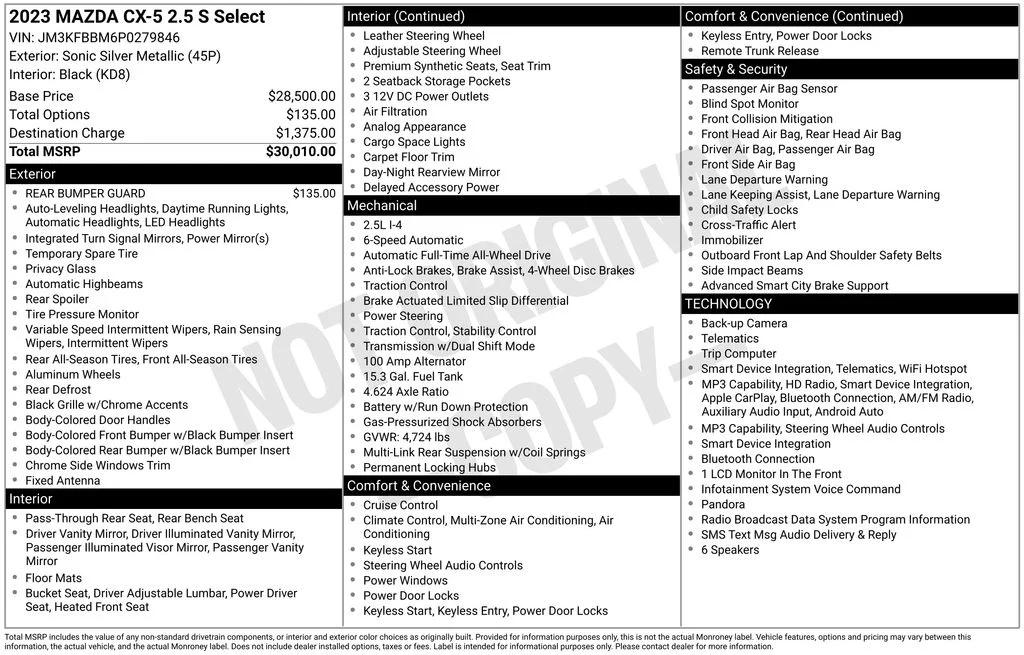 mazda cx-5 2023 JM3KFBBM6P0279846 image mazda cx-5 2023 JM3KFBBM6P0279846 image