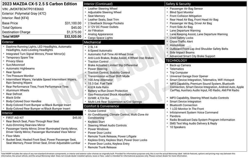 mazda cx-5 2023 JM3KFBCM7P0183660 image mazda cx-5 2023 JM3KFBCM7P0183660 image