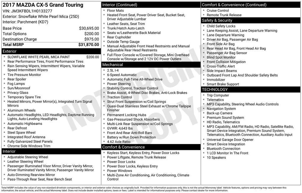 mazda cx-5 2017 JM3KFBDL1H0133277 image mazda cx-5 2017 JM3KFBDL1H0133277 image